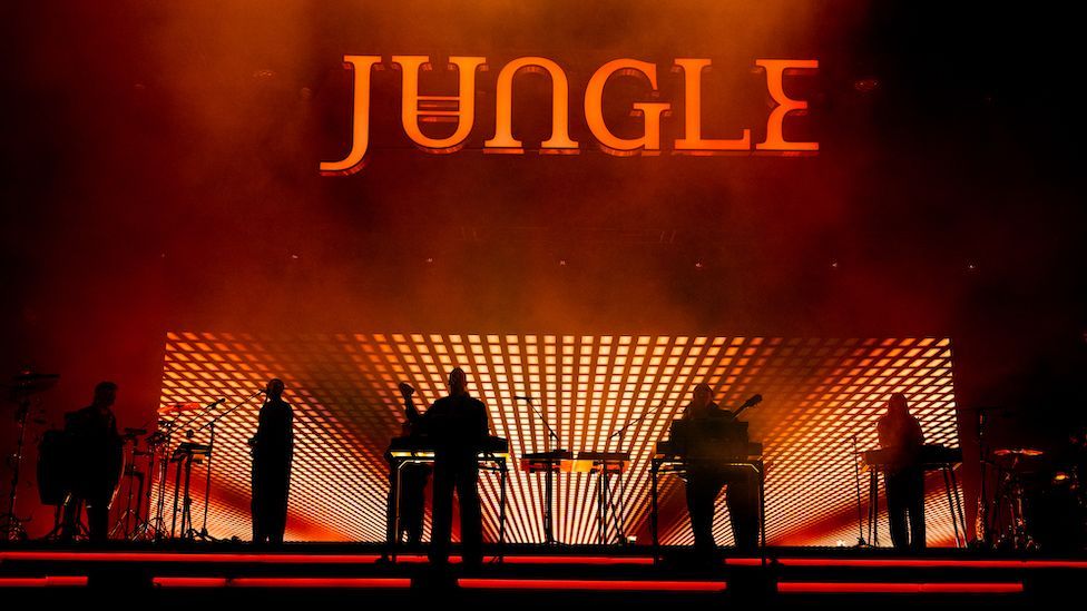 Jungle performing on West Holts
