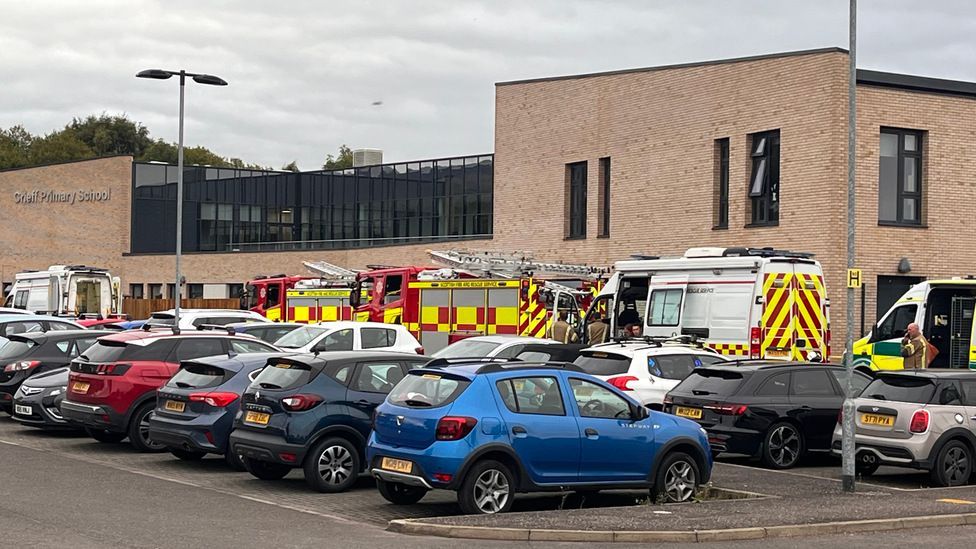 fire service outside Crieff Primary School