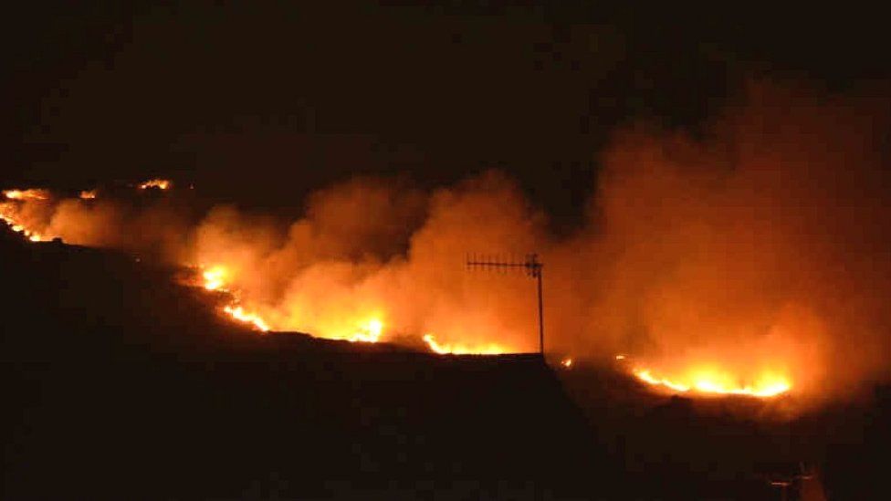 Fire on Ilkley Moor
