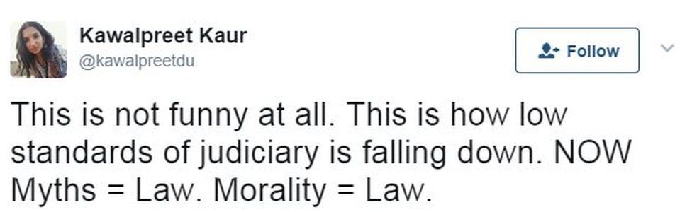 This is not funny at all. This is how low standards of judiciary is falling down. NOW Myths = Law. Morality = Law