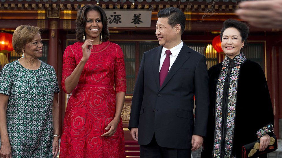 Marian Robinson, Michelle Obama, Xi Jinping and his wife Peng Liyuan