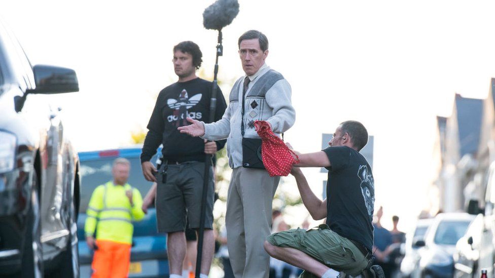 Rob Brydon filming Gavin and Stacey in Barry