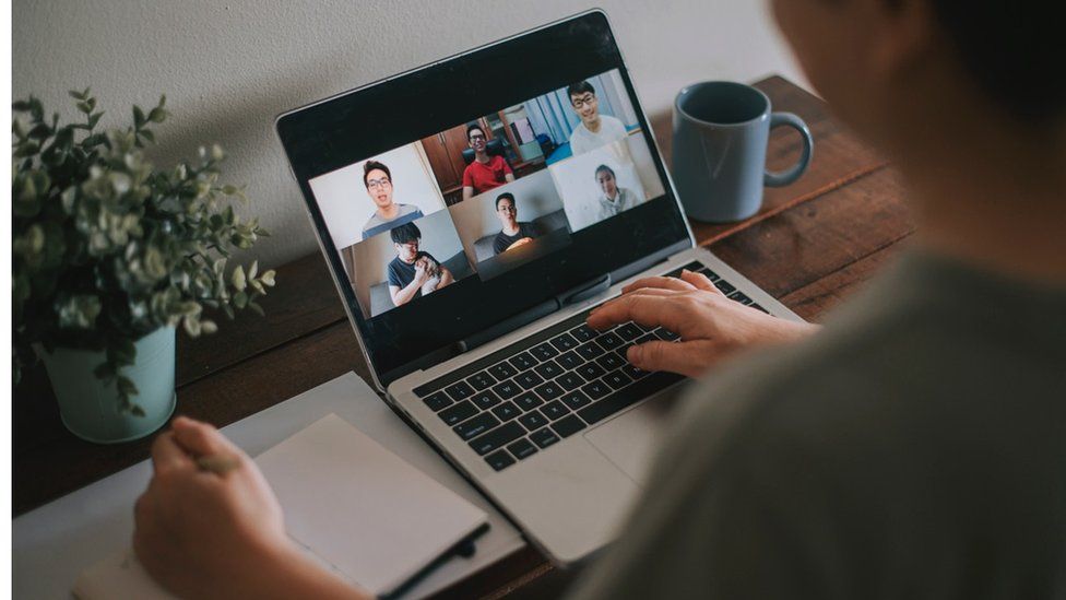 Video conferencing on laptop
