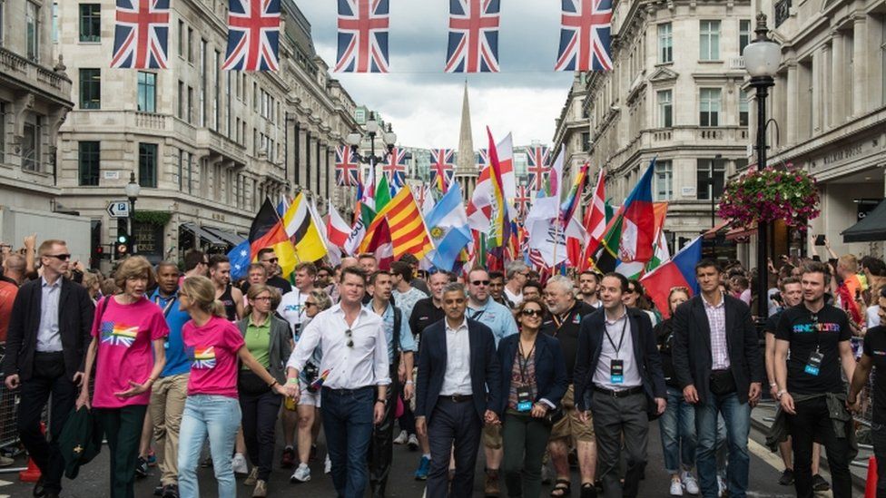 Pride march in London