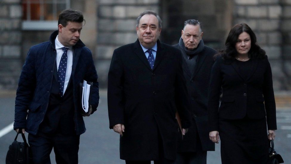 Alex Salmond arriving at court