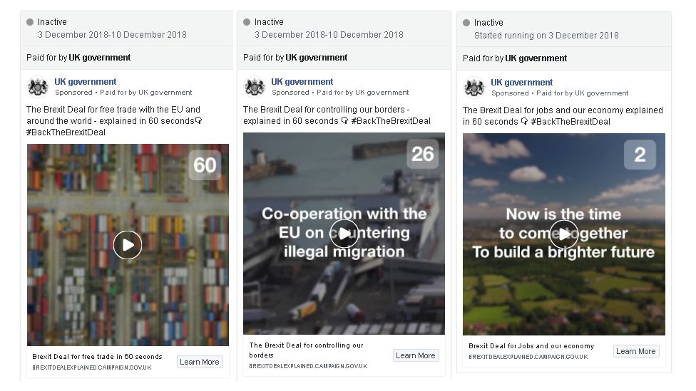 Brexit More Than £100k Spent On Facebook And Other Ads For May S Deal Bbc News