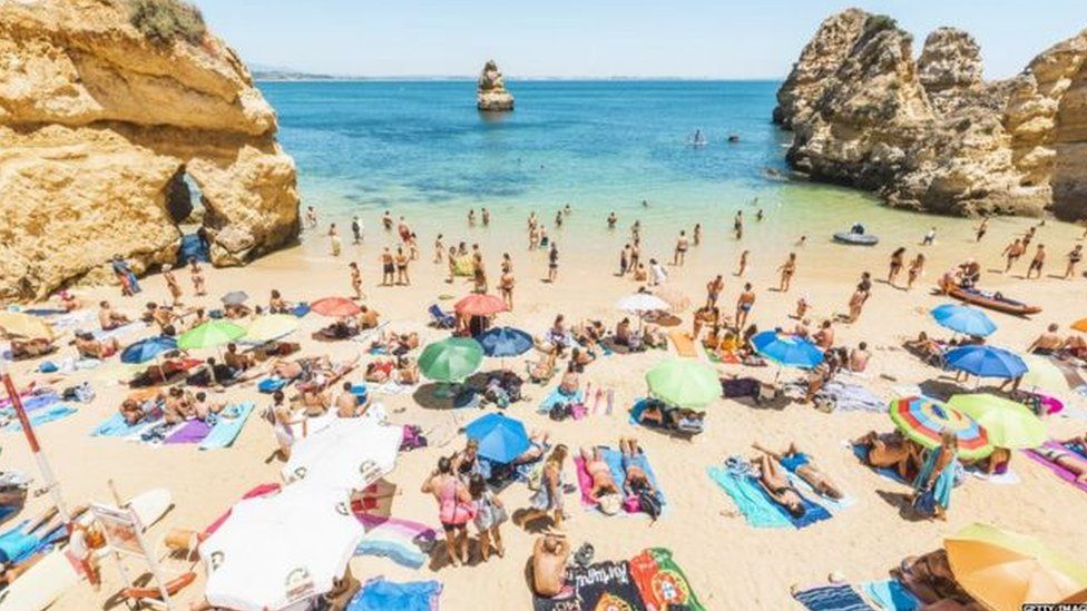 A beach in the Algarve