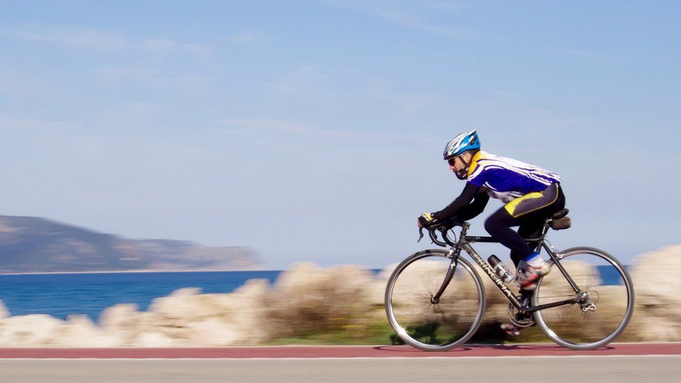 Cyclist in Mallorca