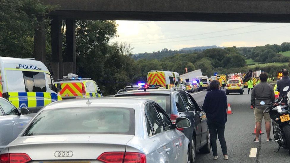 M5 after the crash on Saturday