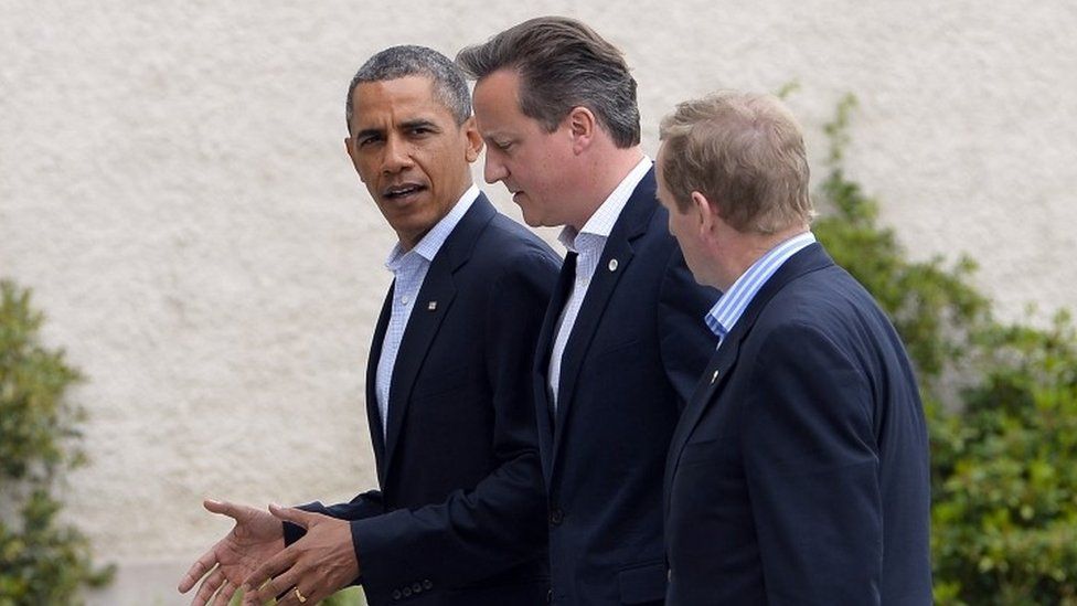 David Cameron with Barack Obama and Enda Kenny at the G8 summit in Northern Ireland