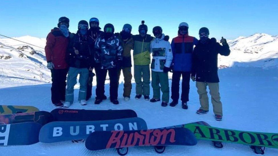 Loz Ball was on holiday with a group on friends in the French Alps when the accident happened in Val Thorens
