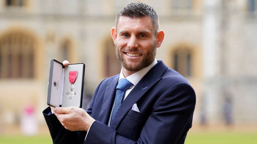 James Milner with MBE