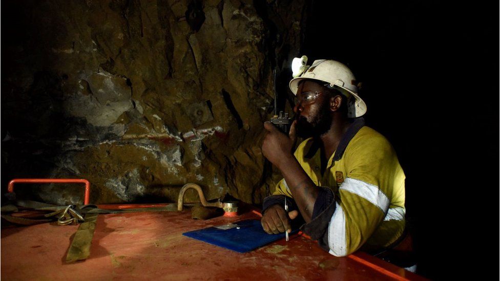 Rescuer inside the mine