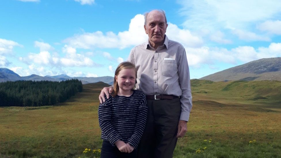Davie Burgess and his great-granddaughter, Zoe