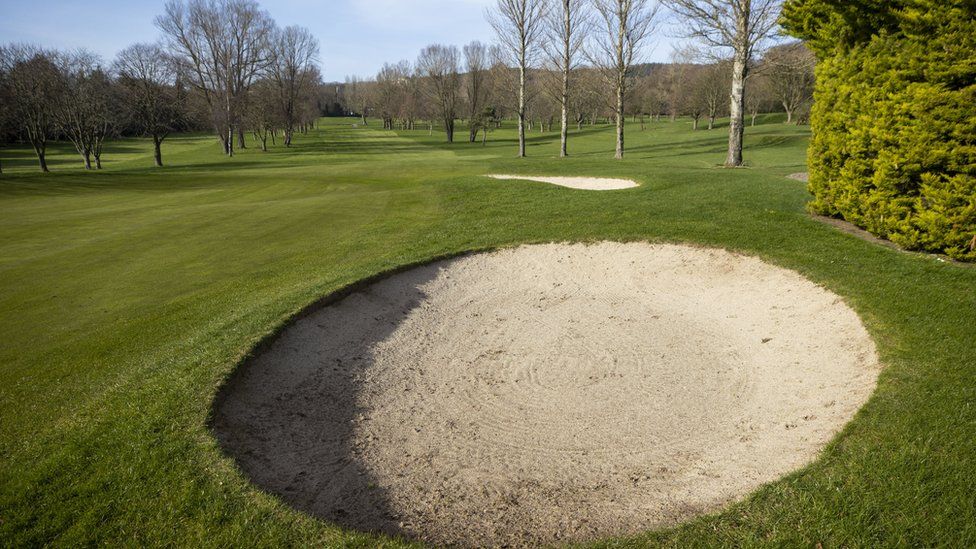 An empty golf course in Belfast