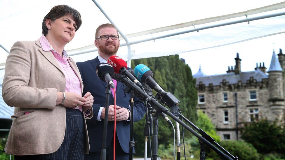 Arlene Foster and Simon Hamilton