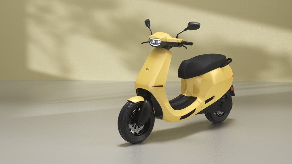 An Ola scooter
