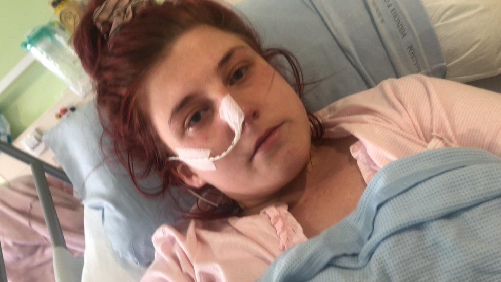 Farrah Moseley-Brown in hospital