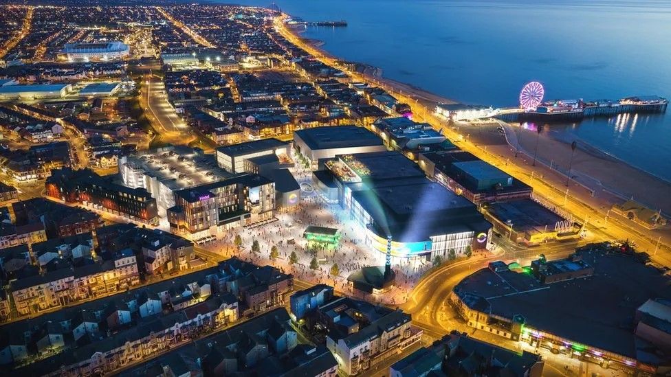 Aerial image of how Blackpool Central complex will look