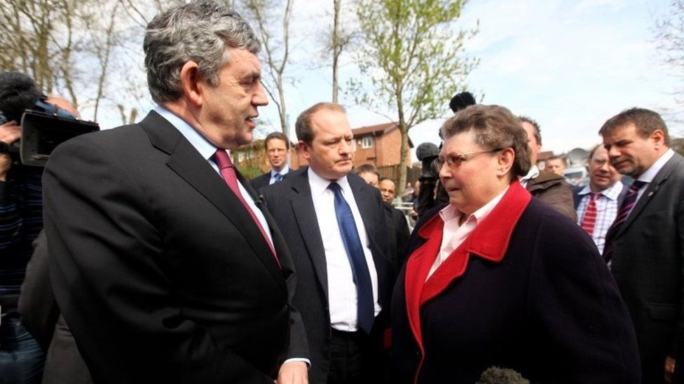 Gordon Brown and Gillian Duffy