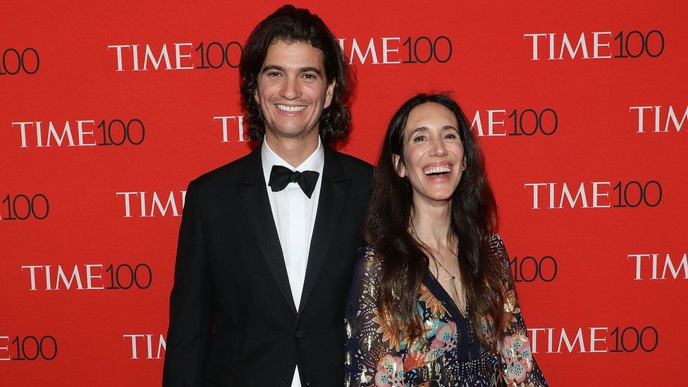 Adam Neumann and Rebekah Neumann attend the 2018 Time 100 Gala at Frederick P. Rose Hall, Jazz at Lincoln Center on April 24, 2018 in New York City.
