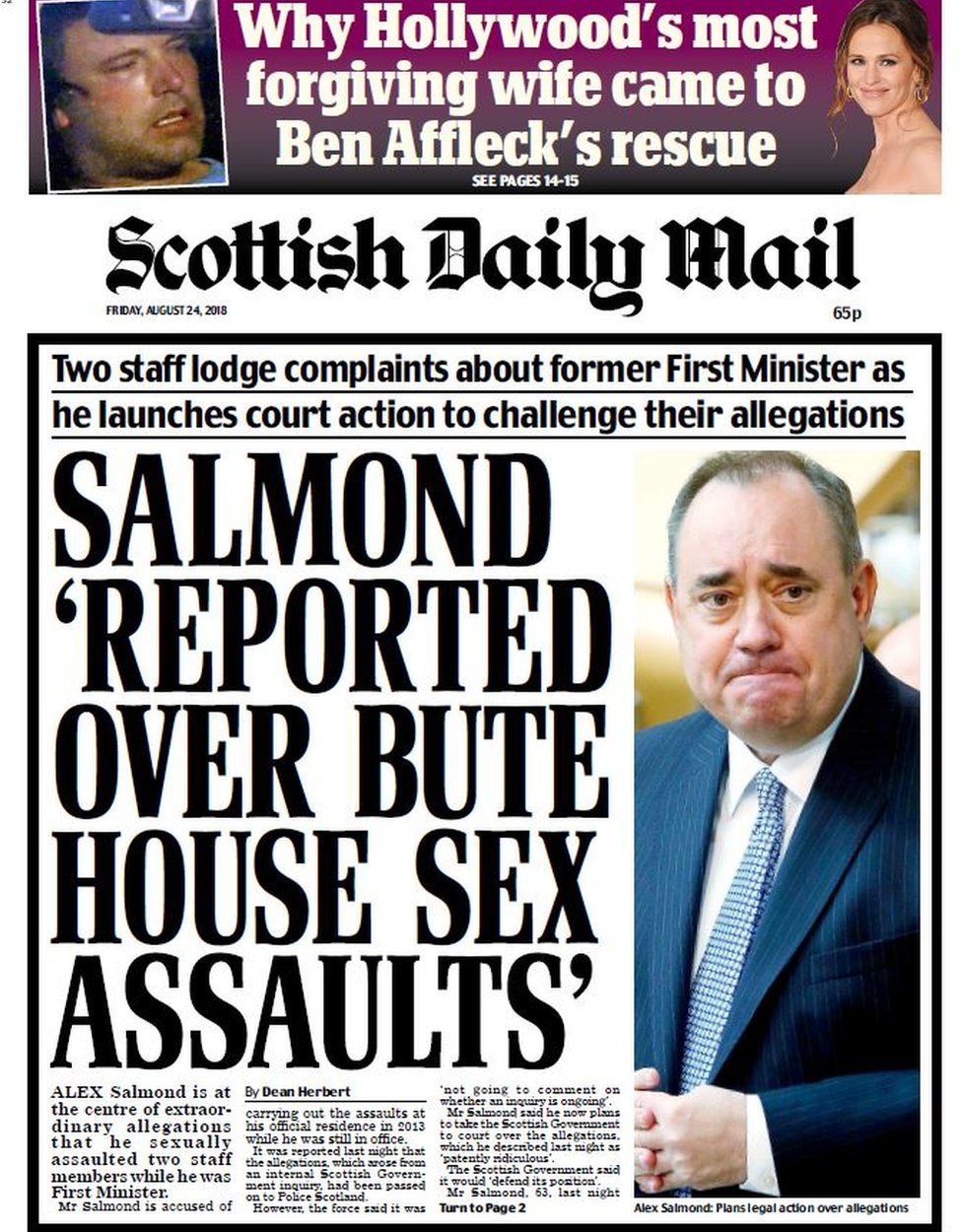 The Papers: Salmond Reported To Police Over Sex Claims - BBC News