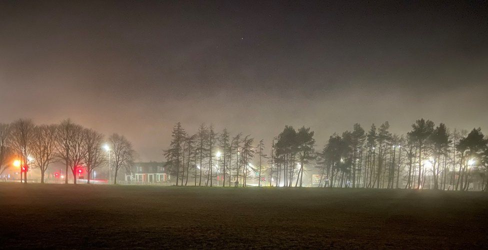 Lights in fog