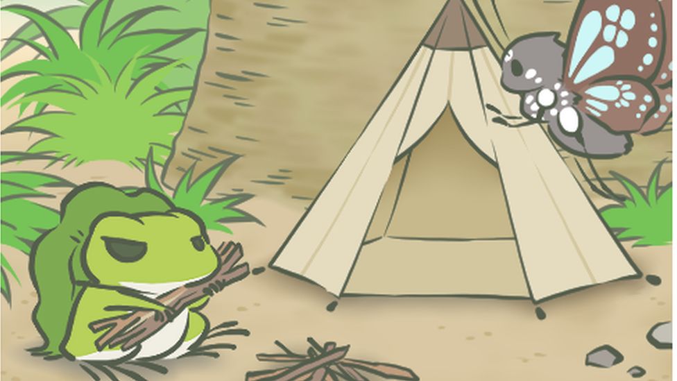 Many players have received photos of the frog camping with a butterfly