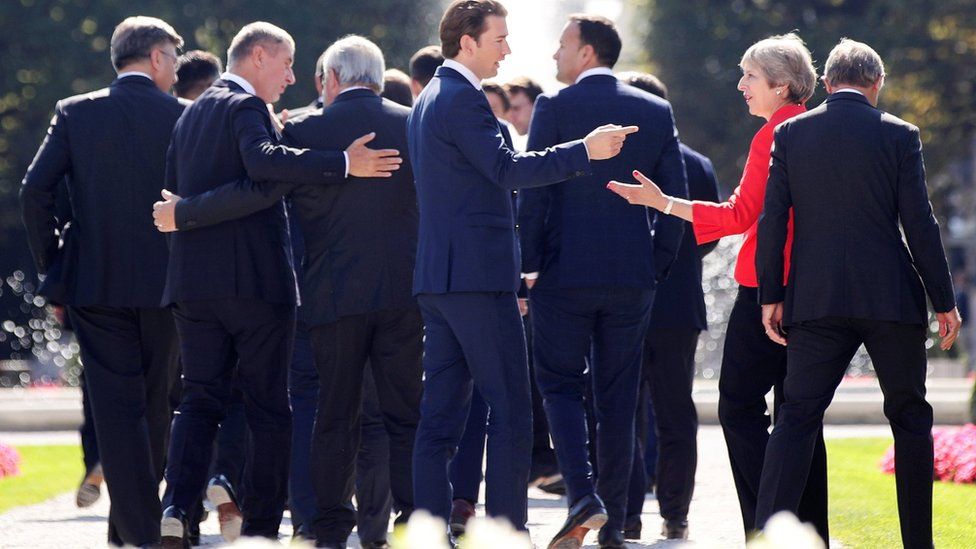 EU leaders in Salzburg