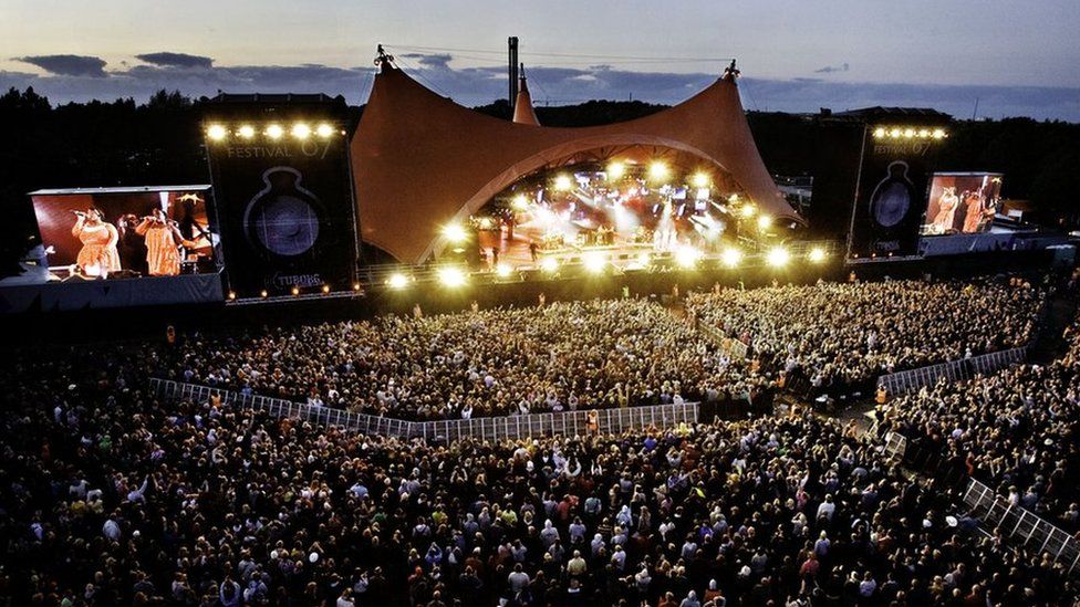 Roskilde music festival in Denmark