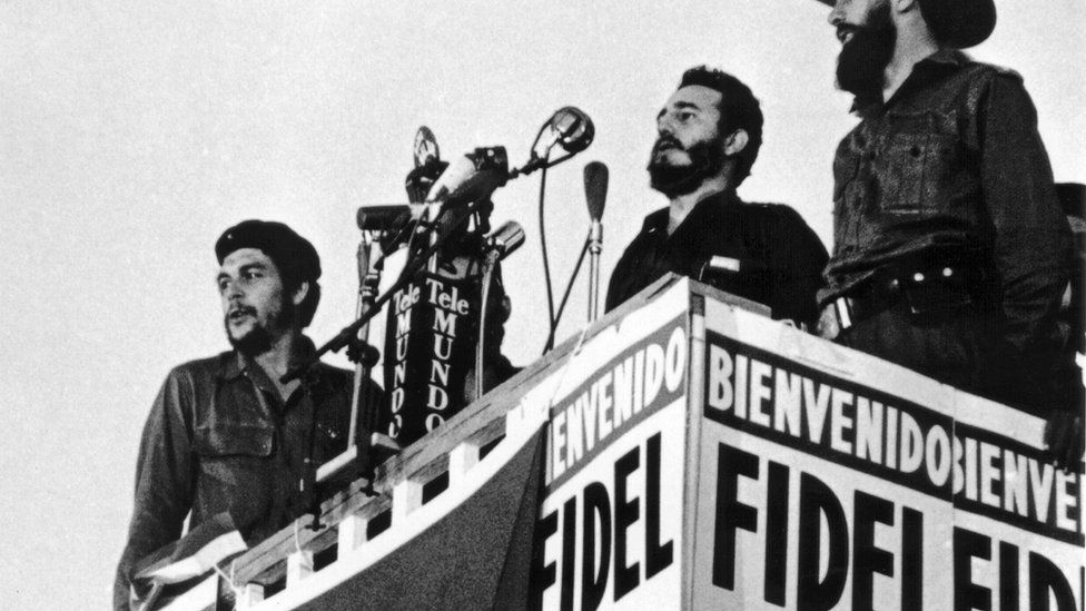 Cuban leader Fidel Castro making a speech, taken on January 8, 1959