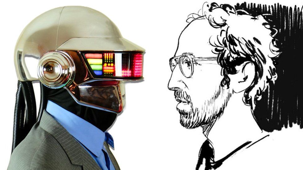 Томас Бангалтер — в образе Daft Punk и в набросках Стефана Манеля