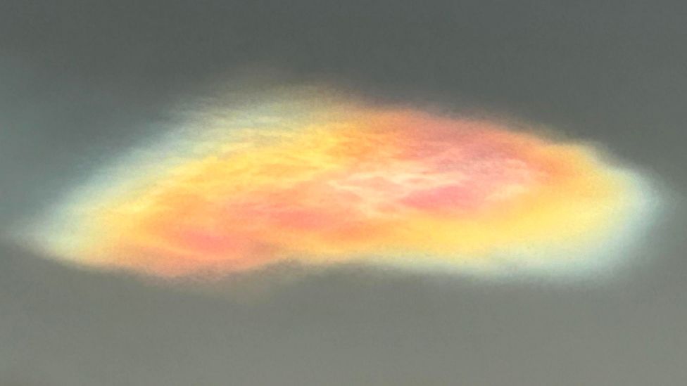 Rainbow coloured cloud