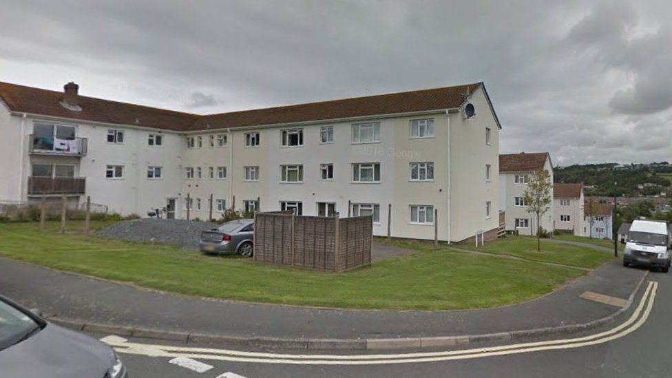 A view of flats owned by Tai Ceredigion Housing Association