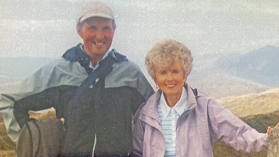 Emyr and Evelyn in an old photograph