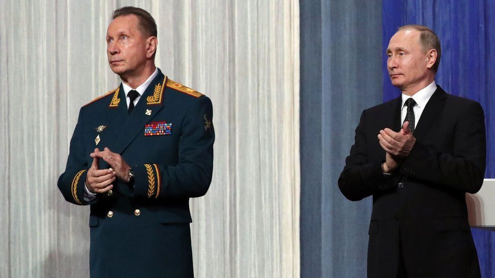 Viktor Zolotov and Vladimir Putin