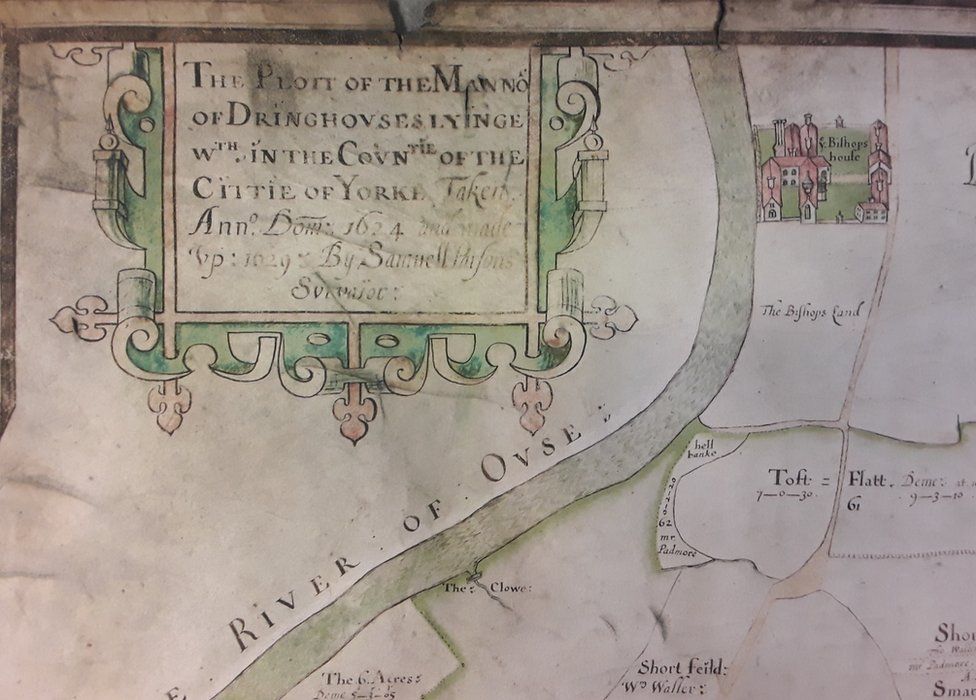 Samuel Parson's map of Dringhouses