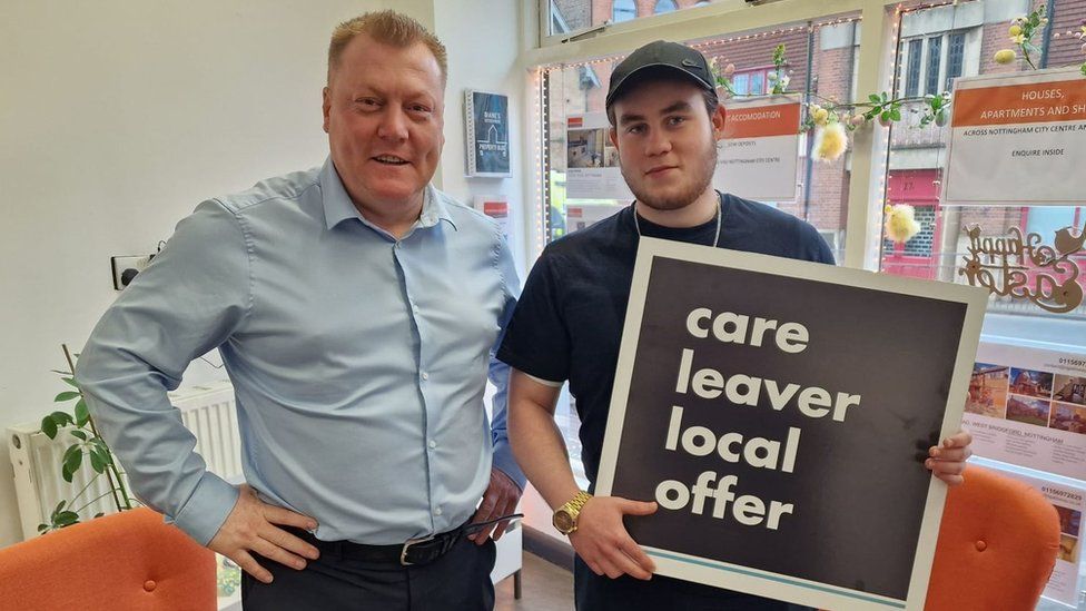 Terry Galloway and care leaver Max
