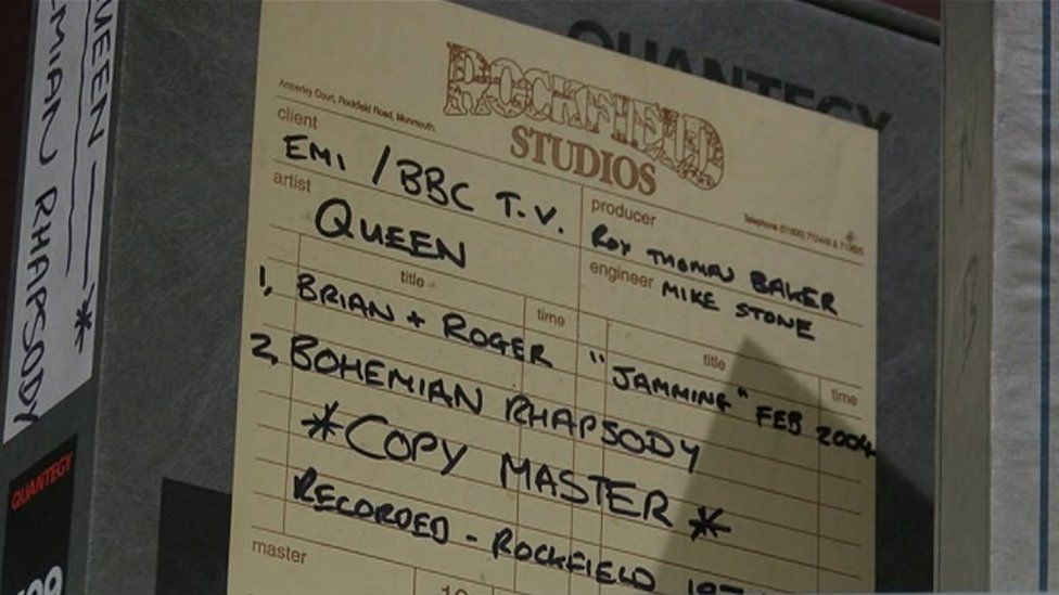 Rockfield Studios music log shows reference to Queen's Bohemian Rhapsody