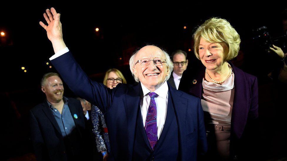 Michael D Higgins received more than half the votes cast in the election