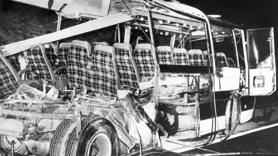 Remains of coach involved in M62 bombing in 1974