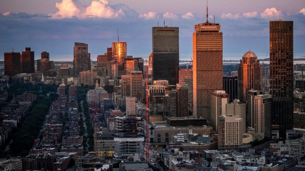 Skyline photo of Boston