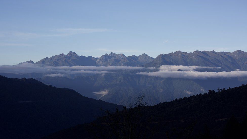 Bhutan mountain range