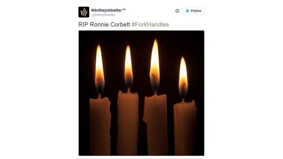 @dothejobbetter: RIP Ronnie Corbett #ForkHandles