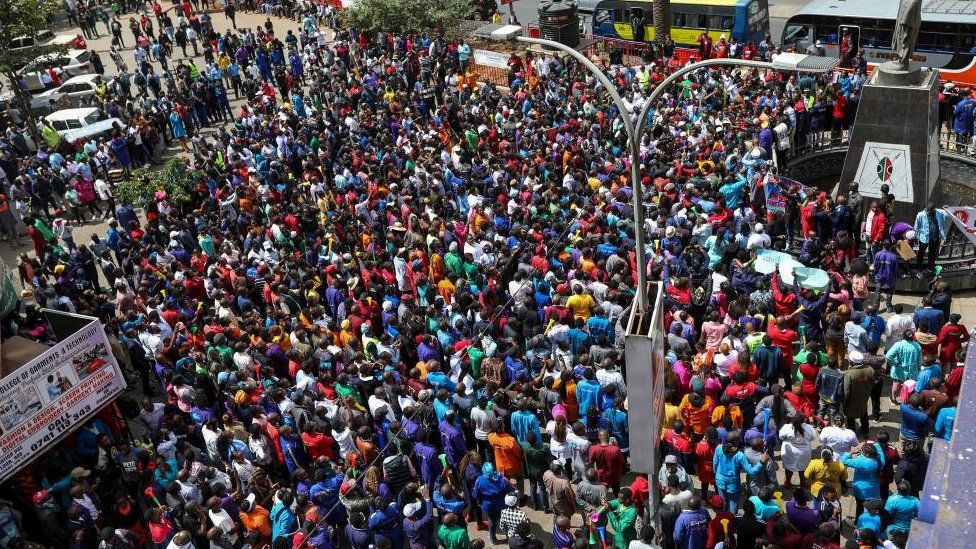 Demonstrators in Nairobi