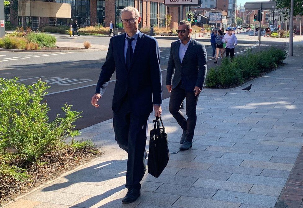 Jeremy Vine outside Nottingham Crown Court