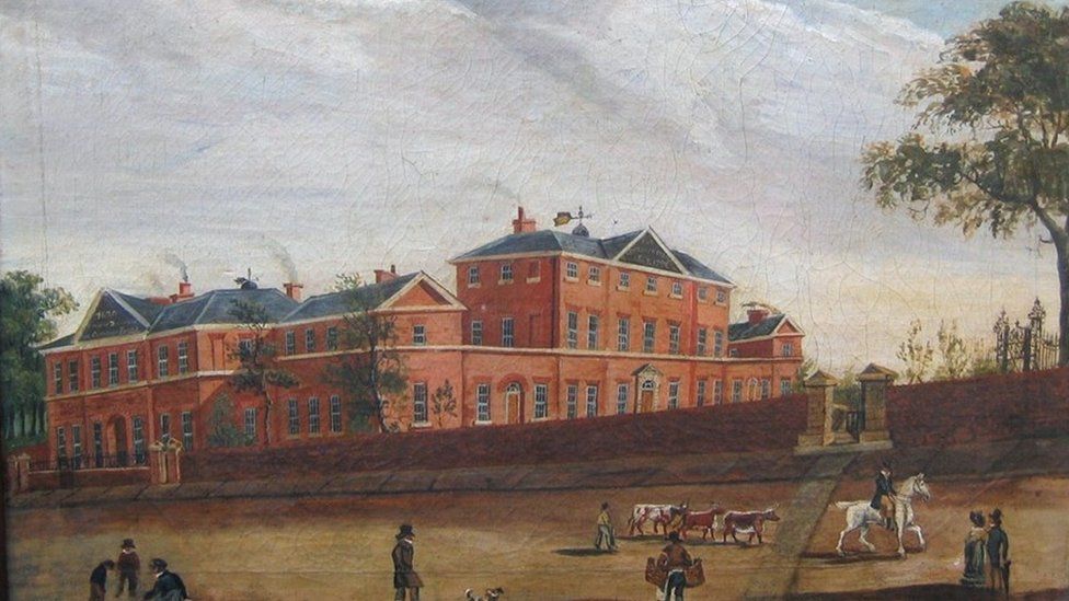 A painting of the county asylum