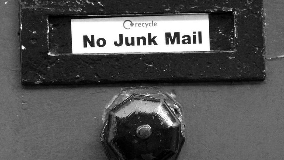 Junk Mail sign
