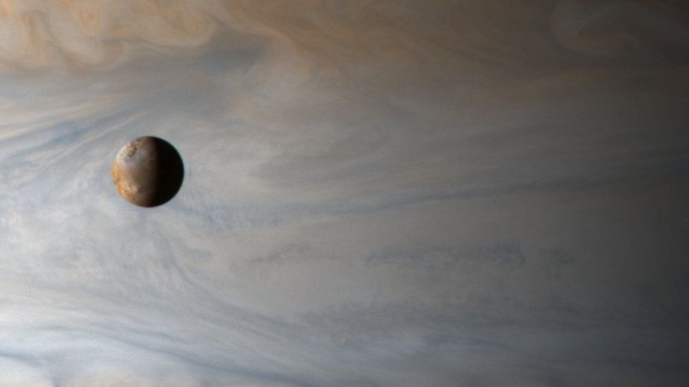 An image of Jupiter captured by the Cassini spacecraft