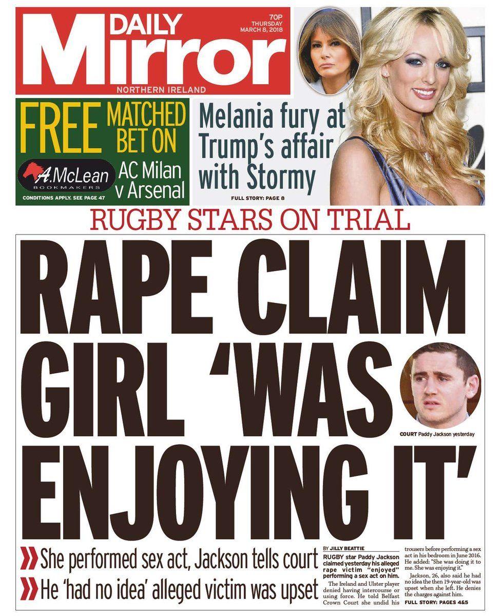 NI paper review rape trial evidence dominates papers image